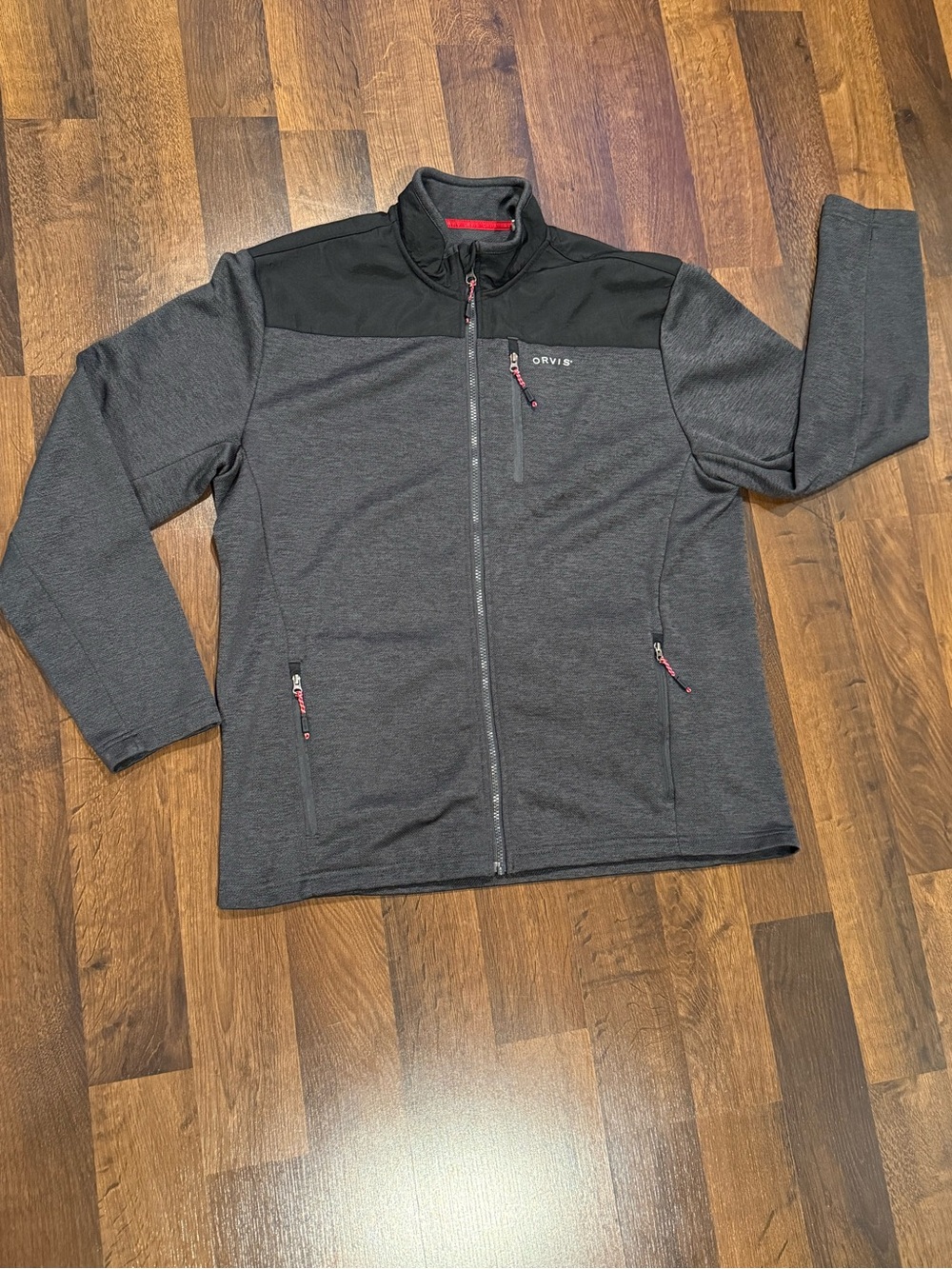 Orvis Men's Full-Zip Heather Gray Jacket (size LARGE)